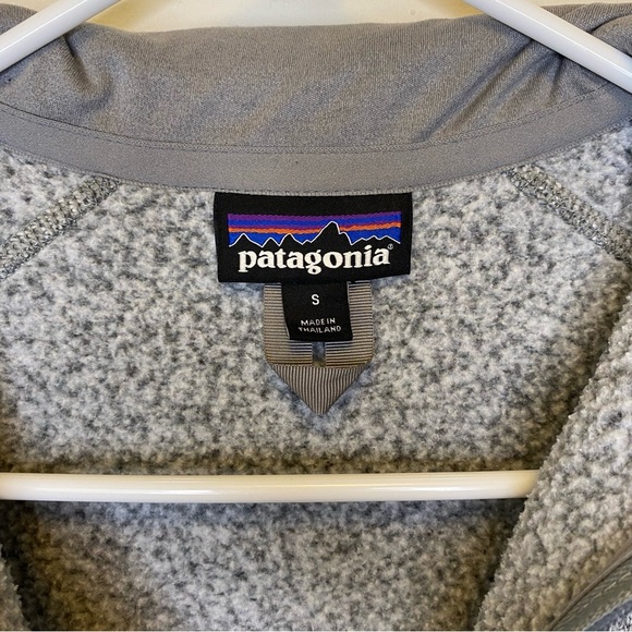 PATAGONIA Women's Better Sweater 1/4-Zip Fleece Knit Birch White Gray Sz Small - Picture 5 of 13